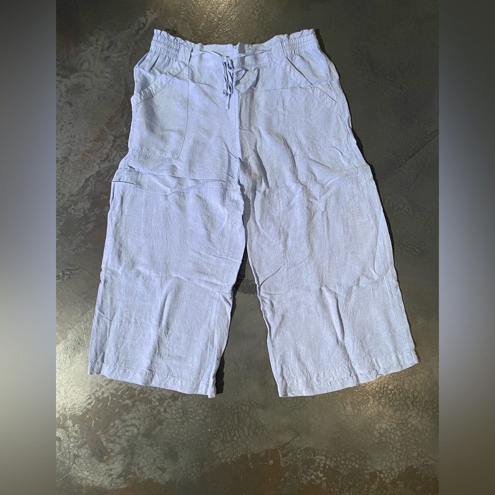 LOFT Sky Blue Linen Trousers